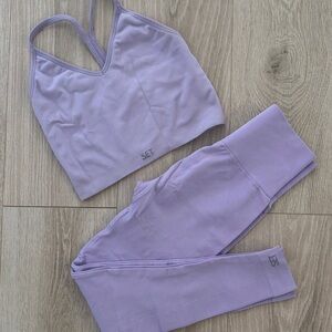 SET Active Lavender Sports Bra and Leggings Set